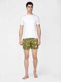Green Warning printed cotton boxers - thebriefsstory