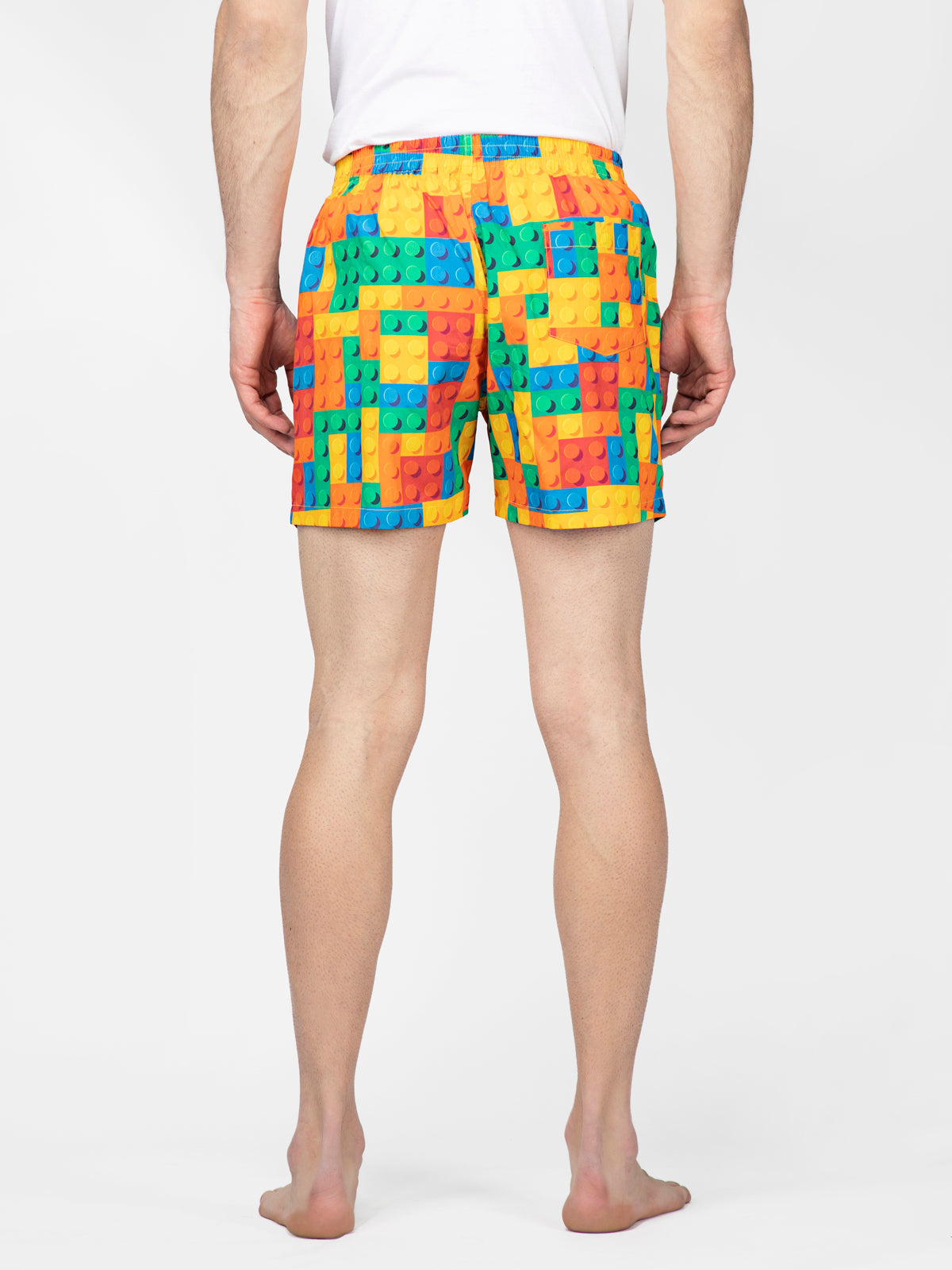 Multicolored Toy Blocks printed cotton boxers