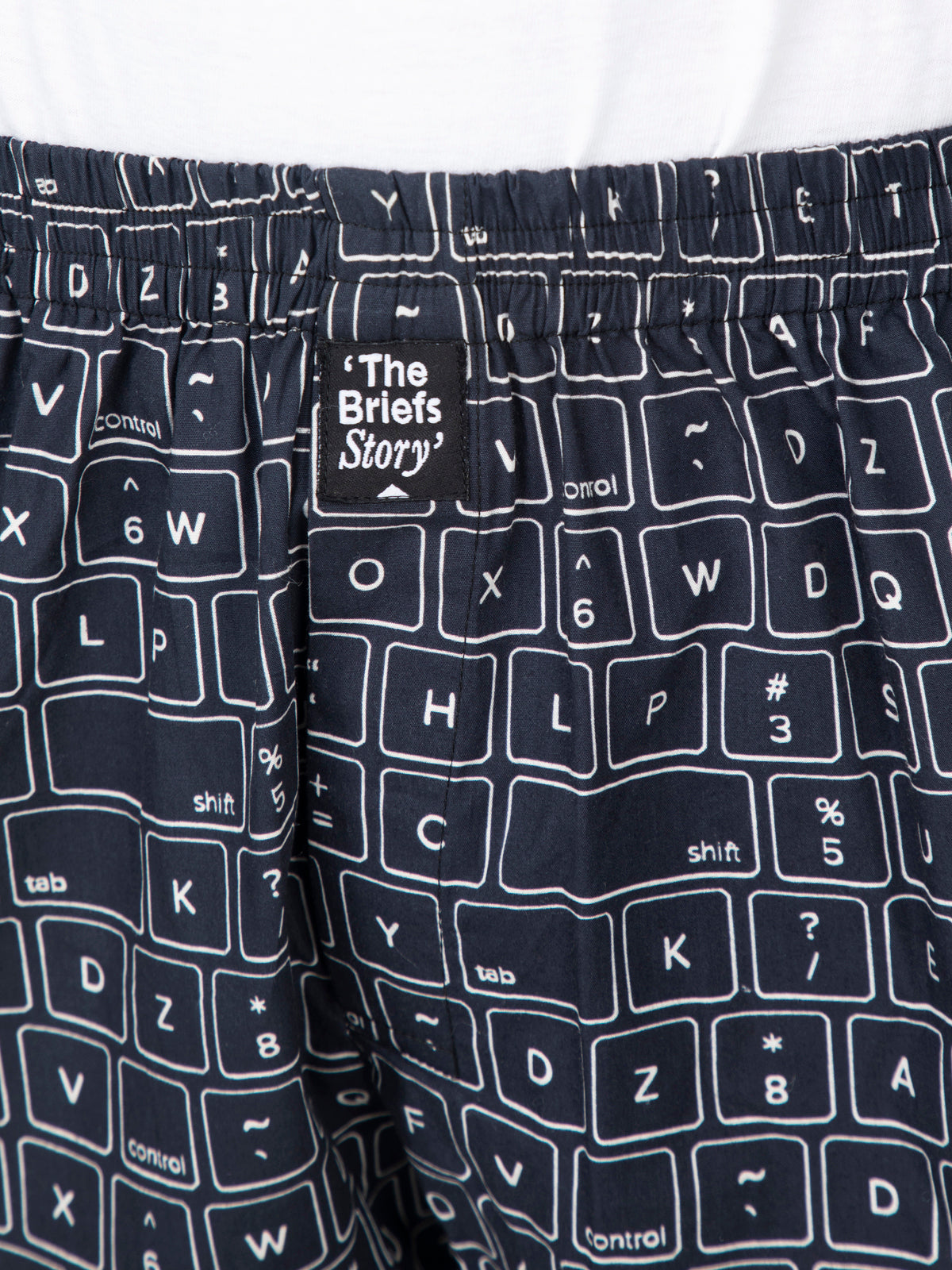 Black Keyboard printed cotton boxers