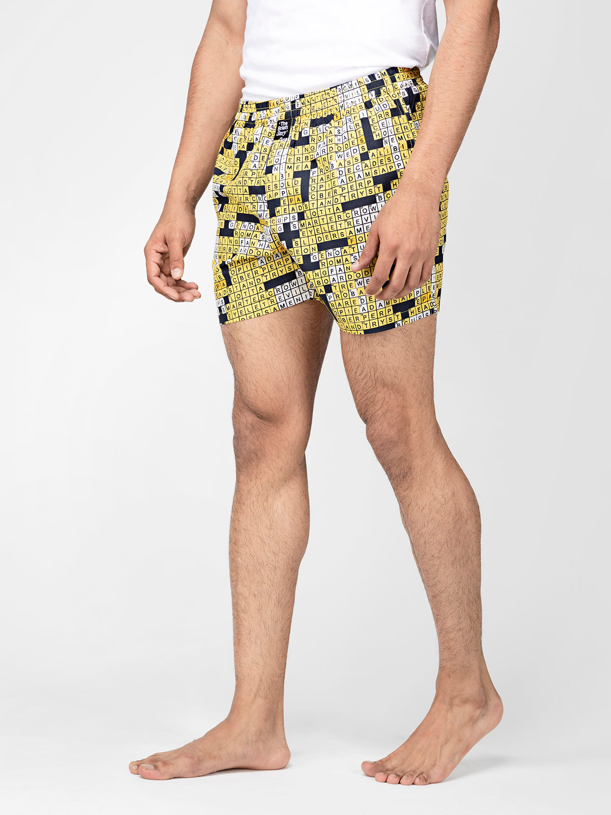 Crossword printed cotton boxers