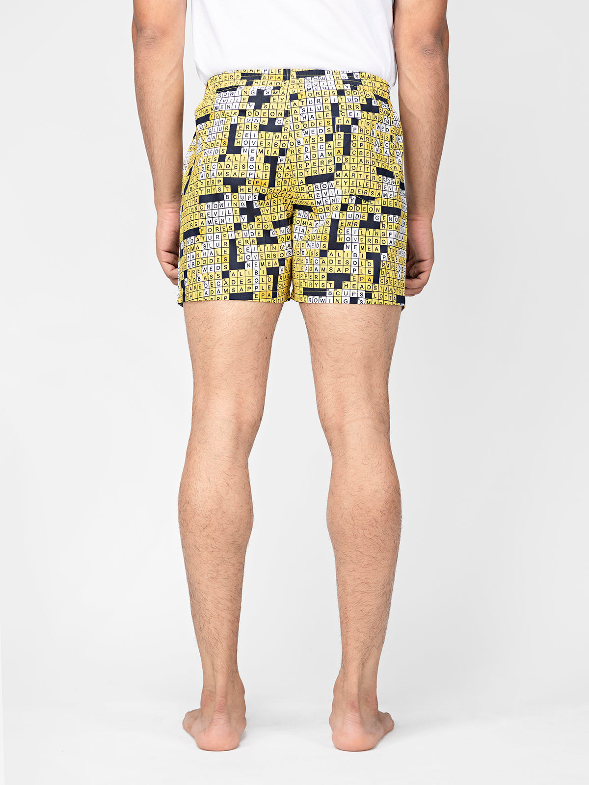 Crossword printed cotton boxers