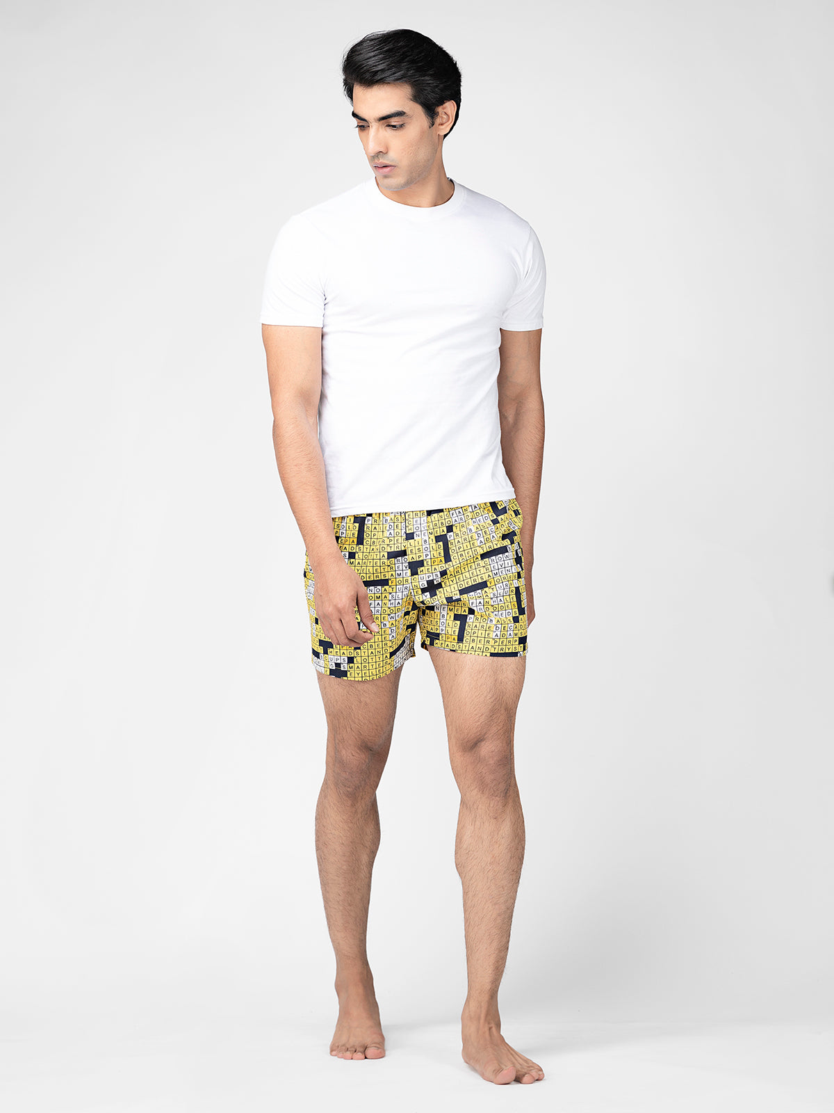 Crossword printed cotton boxers