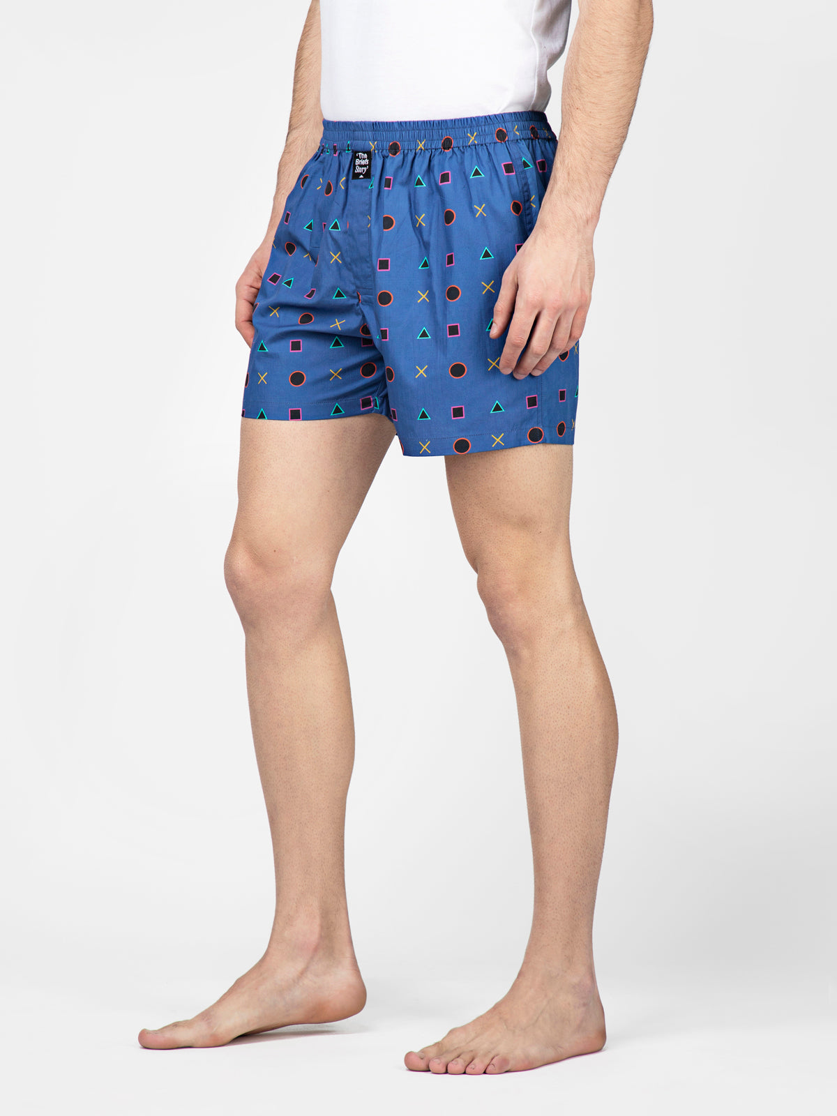 Blue Controller printed cotton boxers