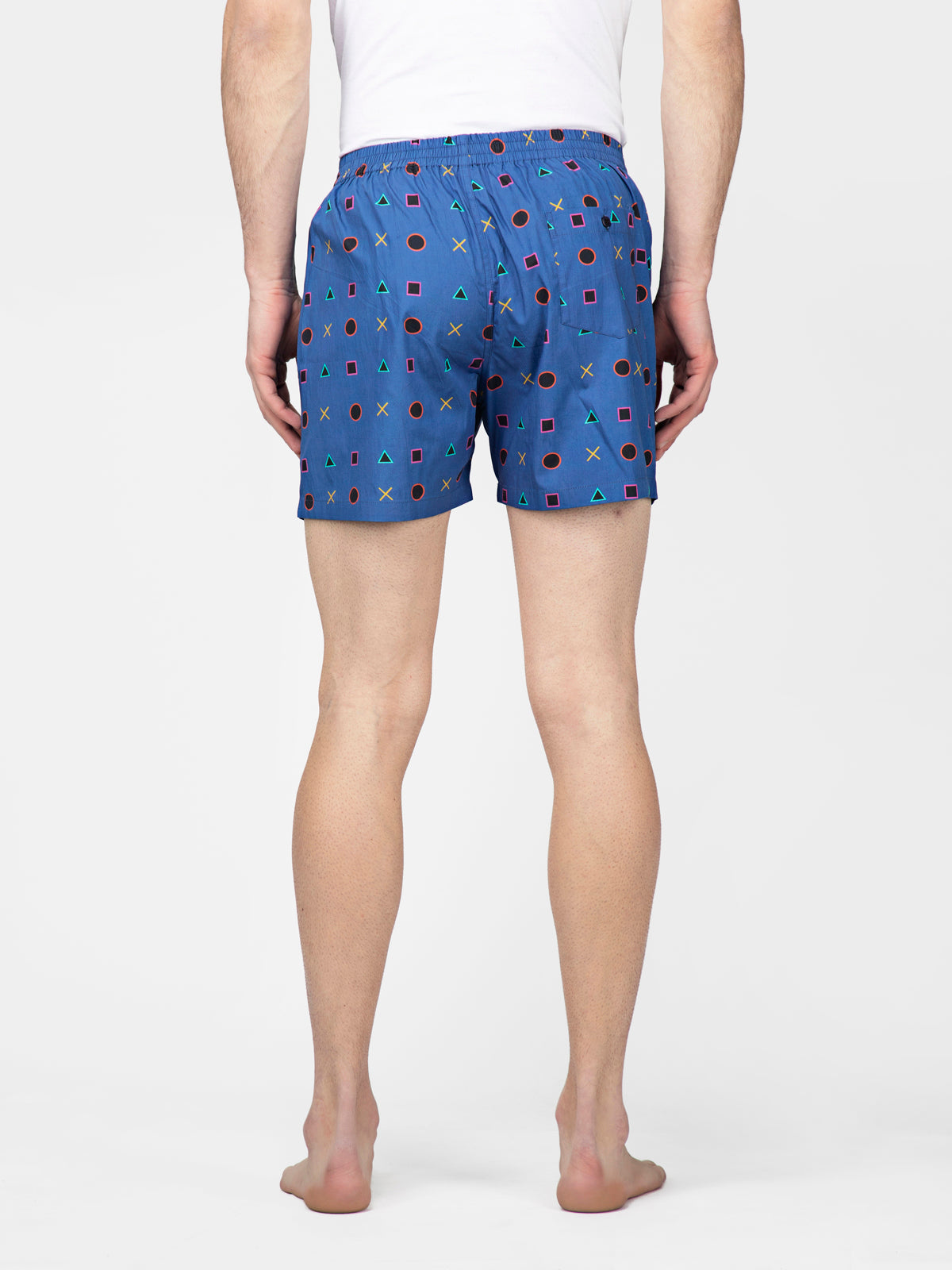 Blue Controller printed cotton boxers