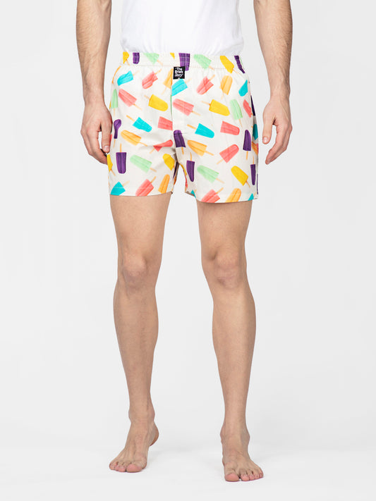 Colorful Icecream printed cotton boxers