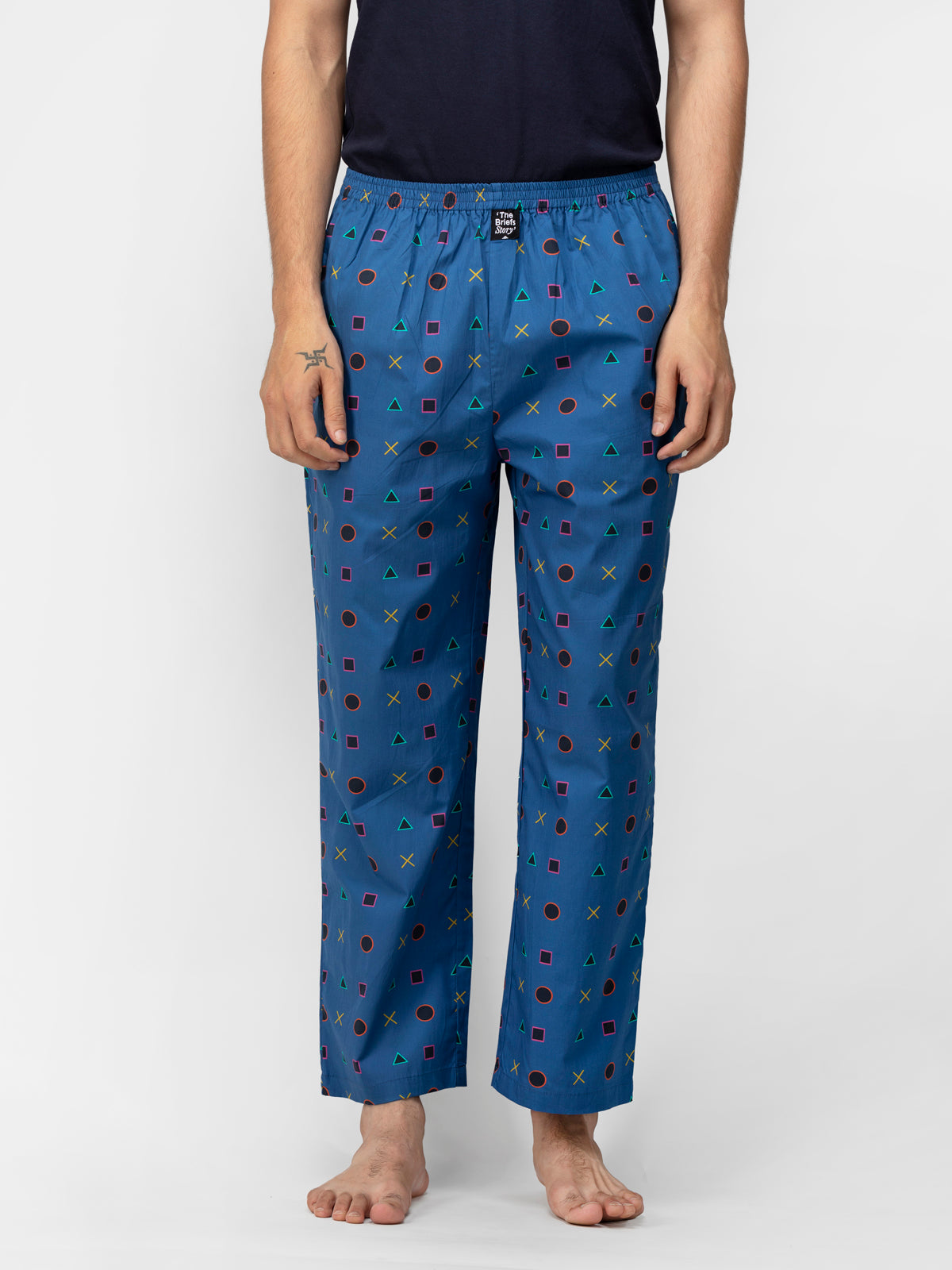 Blue Controller Print Cotton Pajamas