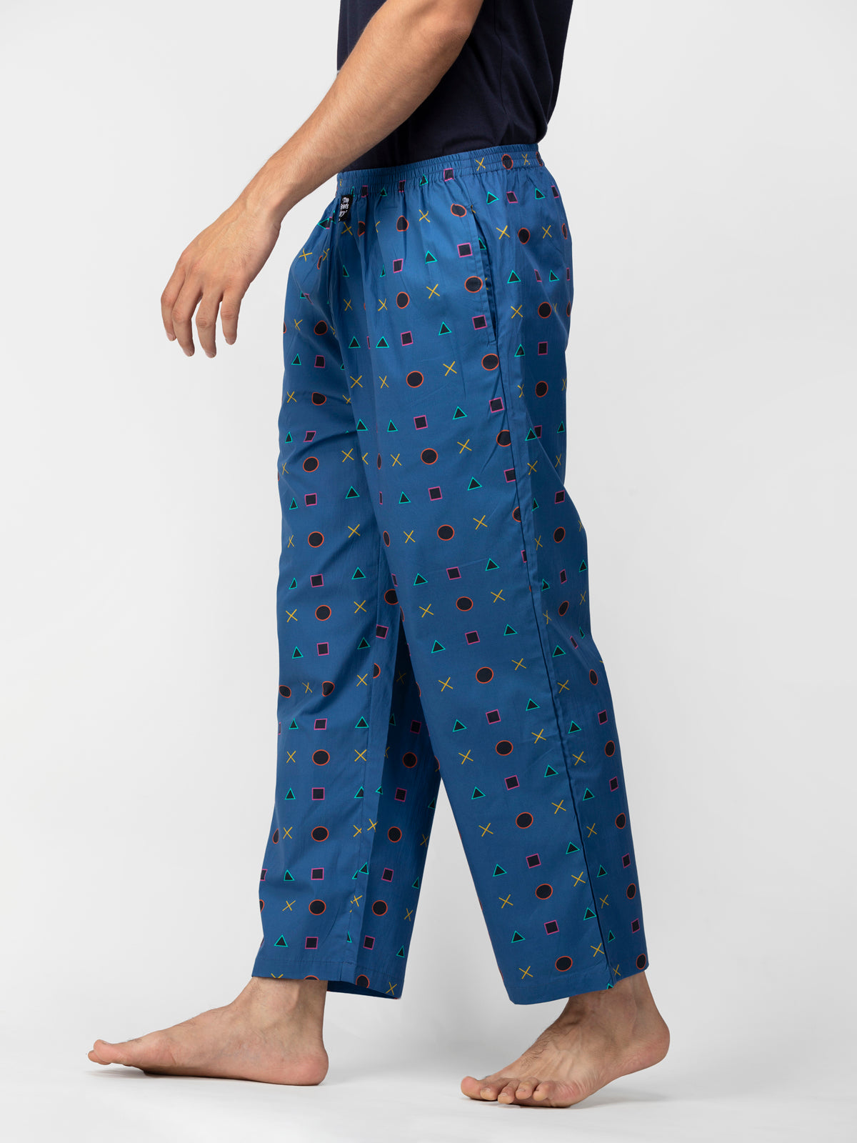 Blue Controller Print Cotton Pajamas