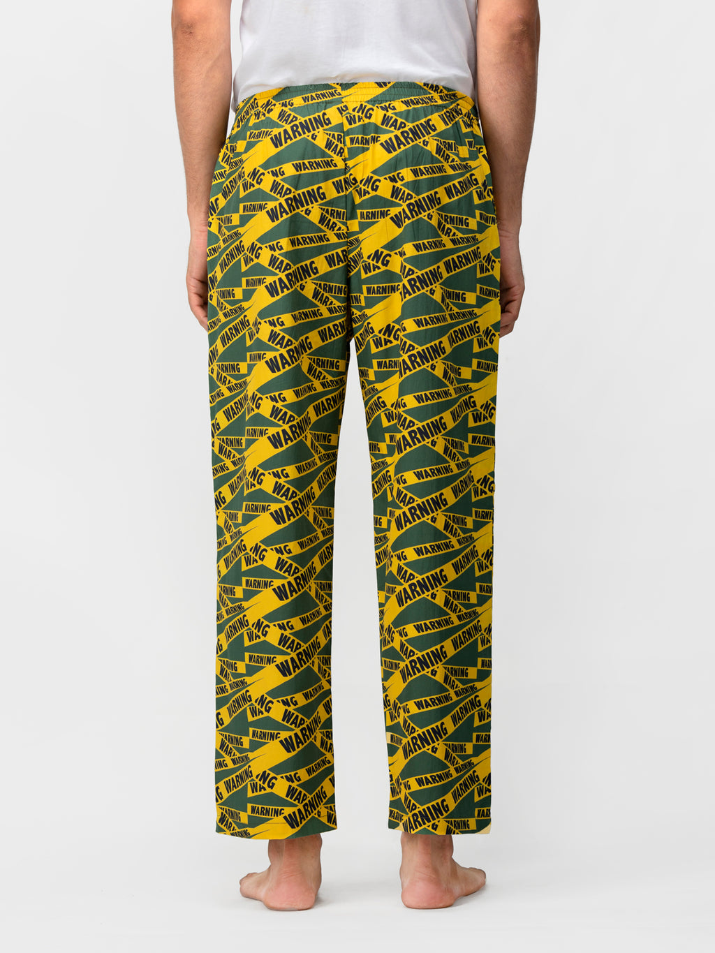 Green warning Print Cotton Pyjamas - thebriefsstory