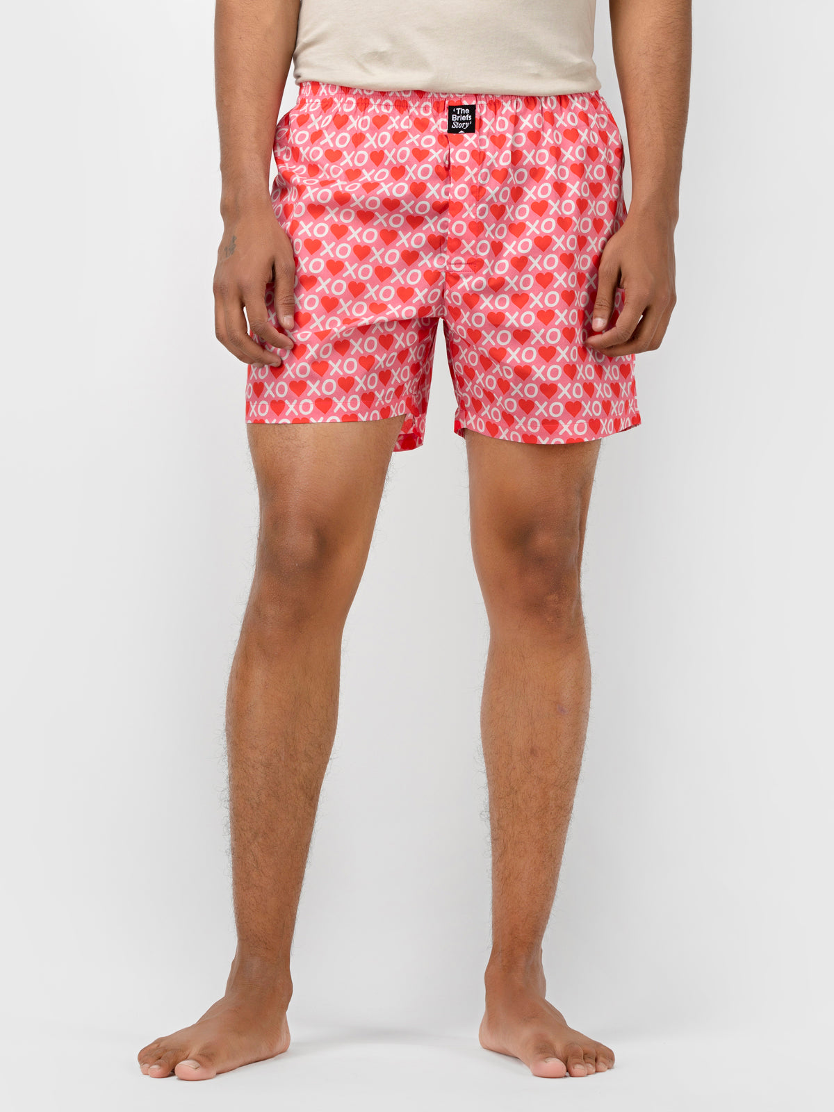 XOXO: Pink Printed Cotton Boxers