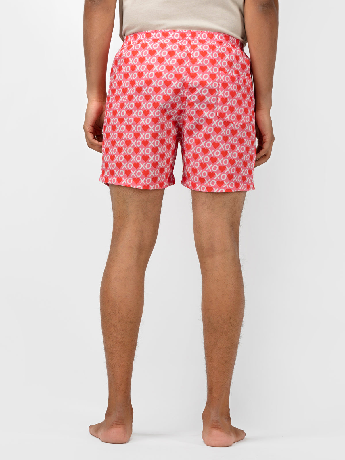 XOXO: Pink Printed Cotton Boxers