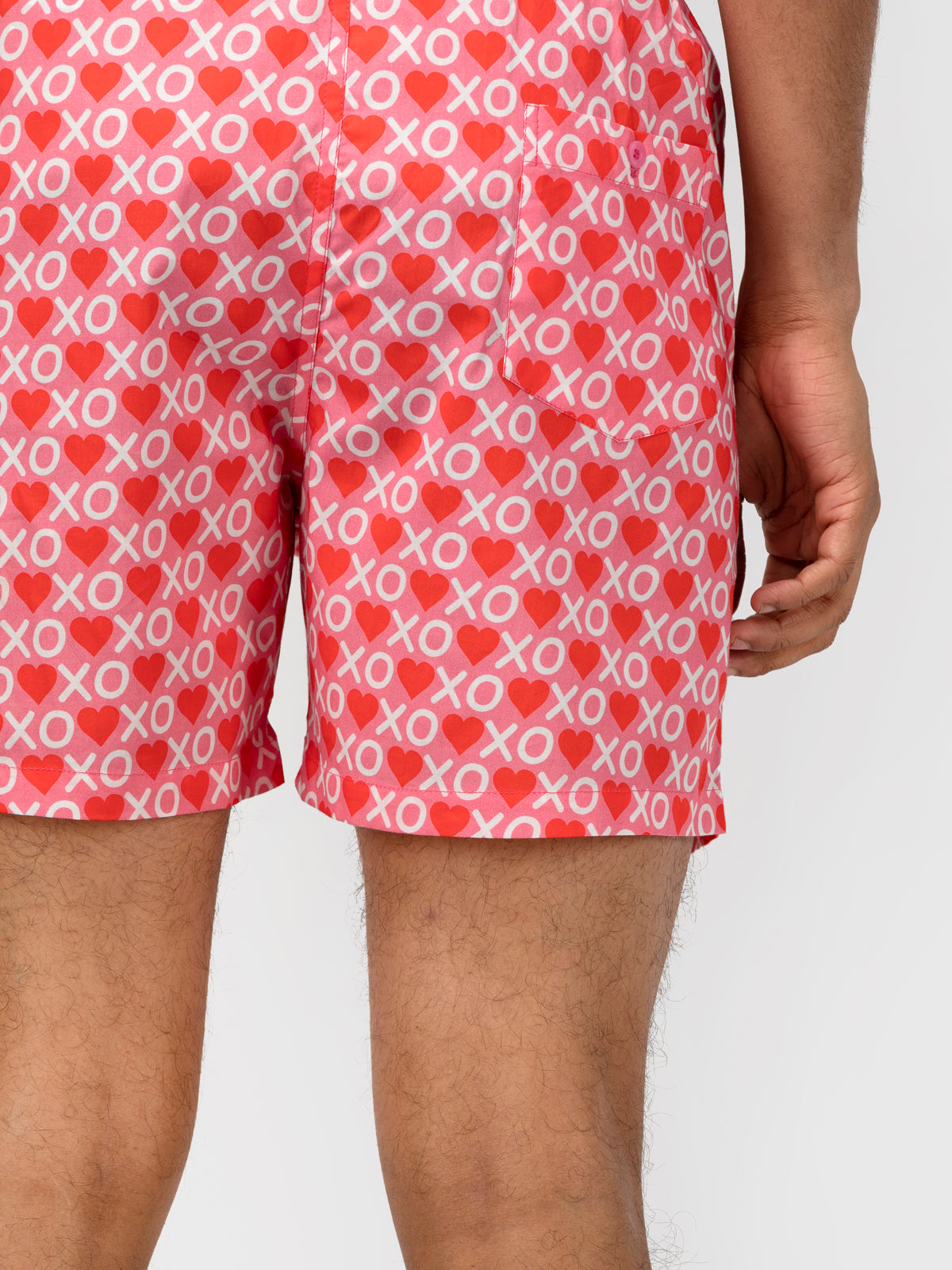 XOXO: Pink Printed Cotton Boxers