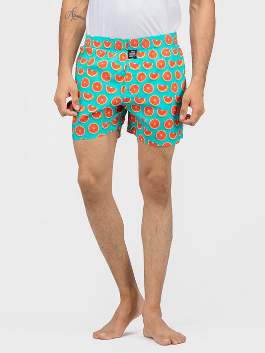 Turq Tangerine print cotton boxers