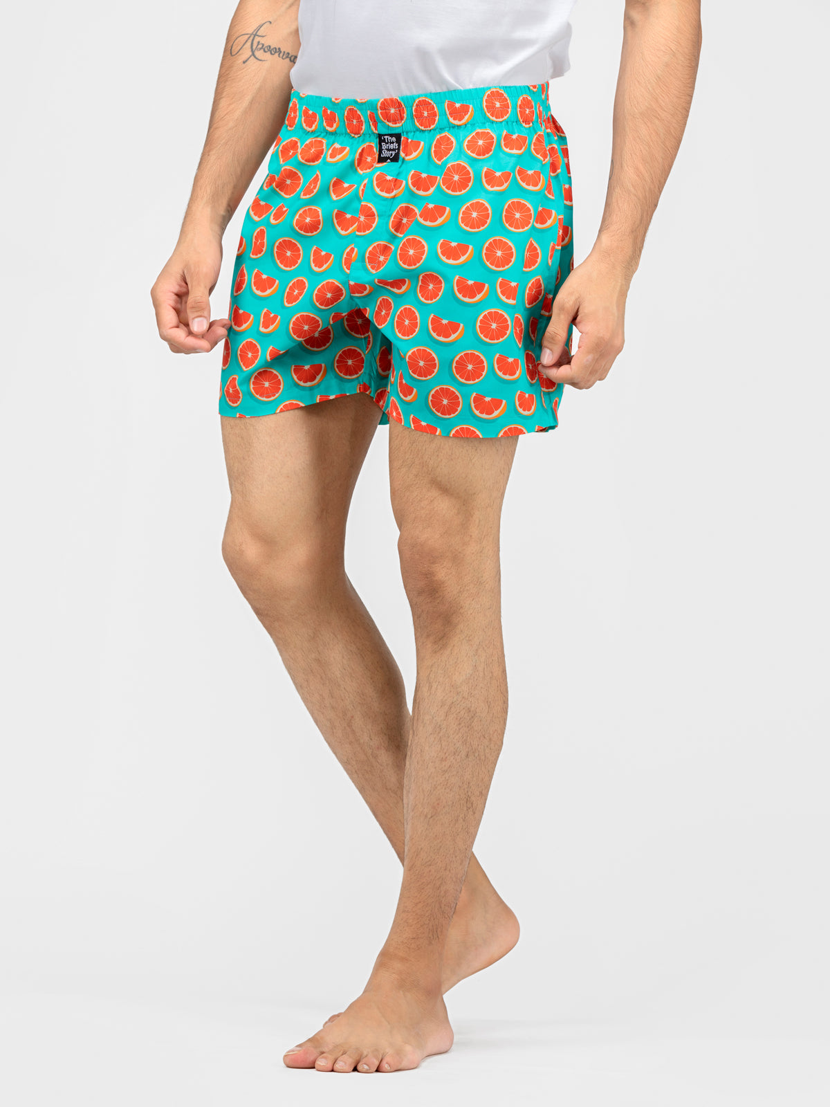 Turq Tangerine print cotton boxers