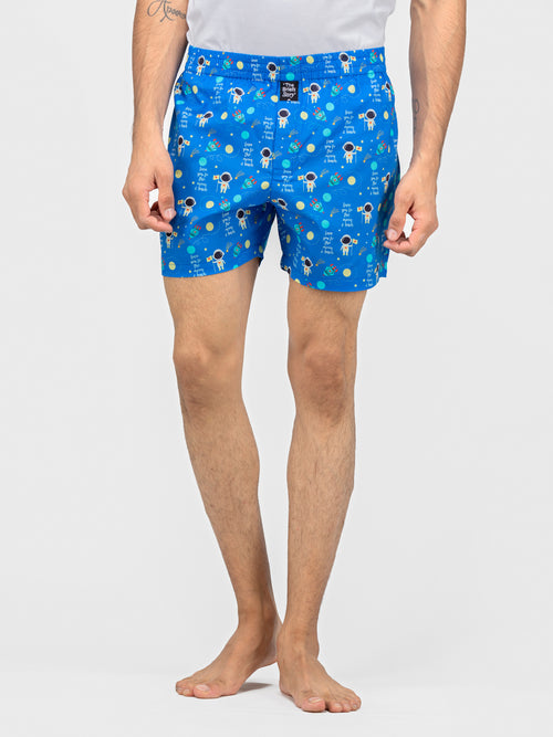 Blue Moon & Back printed cotton boxers - thebriefsstory