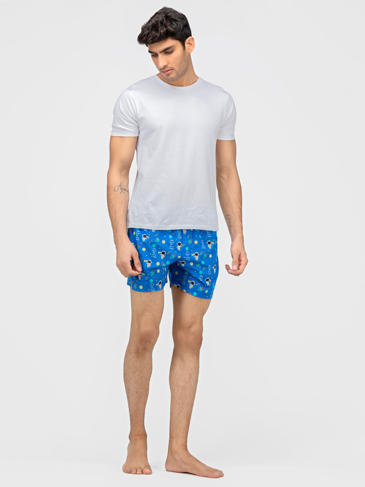 Blue Moon & Back printed cotton boxers - thebriefsstory