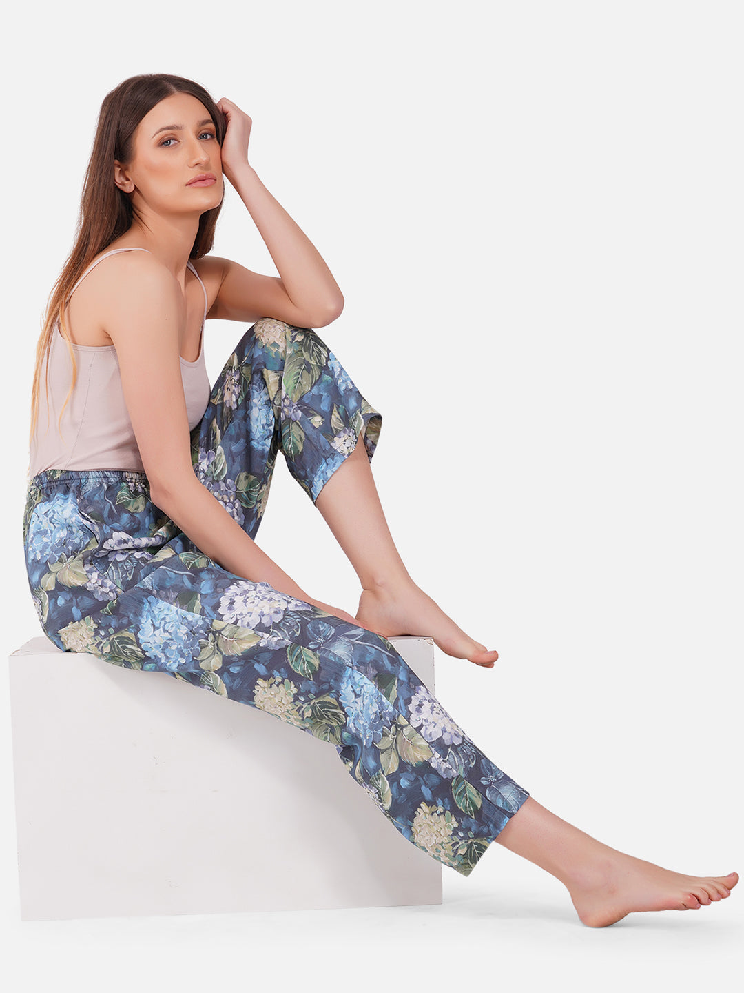 Abstract floral viscose pyjamas